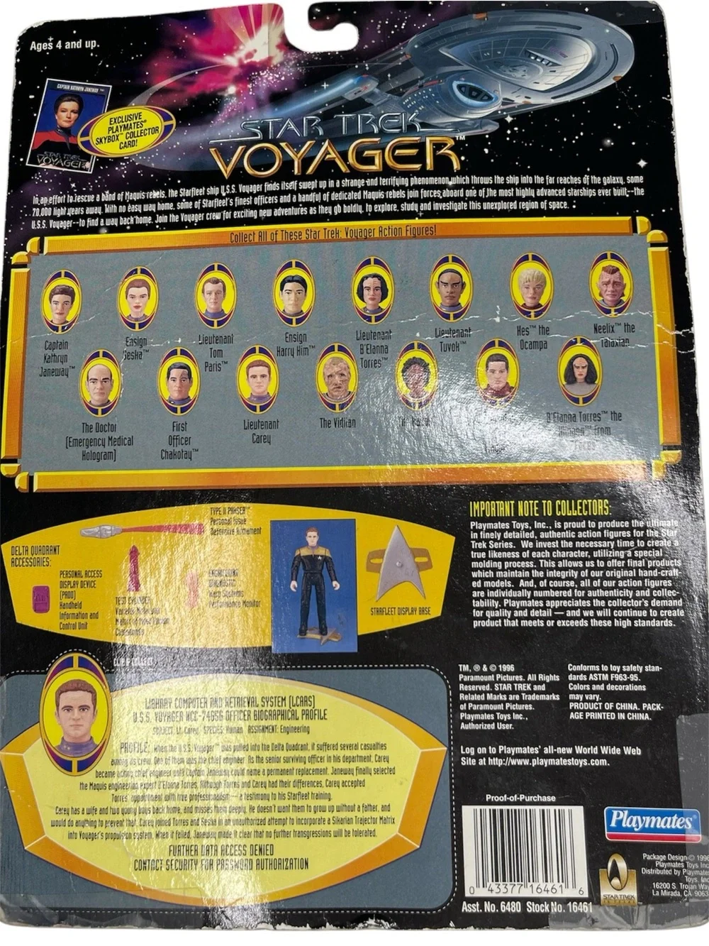 Star Trek Voyager Lt. Carey Action Figure - Black & Gold Uniform